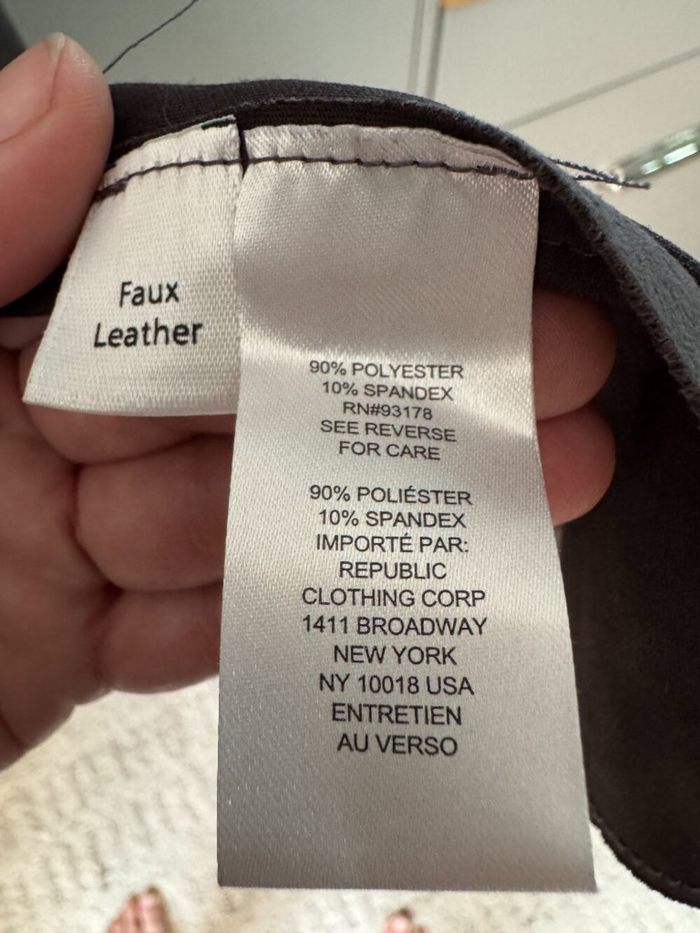 Tahari Faux Leather Long Vest Coat - Picture 3 of 3